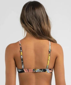 New ⭐ Quiksilver Classic Underwire Bra 👙 Bikini Top Black Vacation Tropics 🛒 -Hot Sale Citybeach Store 20326380 01 LT XL