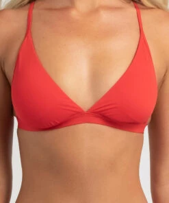Brand new 😀 Billabong Sol Searcher Elongated Triangle 👙 Bikini Top Poppy Red 🧨 -Hot Sale Citybeach Store 20326418 02 RT XL