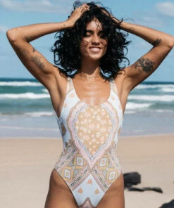 Best Sale ⌛ Billabong Luxe Tanker One Piece Salt Crystal 🎁