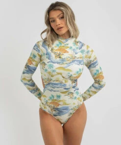 Deals 🧨 Rip Curl Postcards Longsleeve 🩱 Swimsuit Multico 🛒