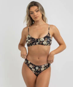 Cheapest 🔥 Rip Curl Sunset Haze Bralette 👙 Bikini Top Black 👏