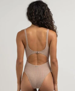 Discount ⌛ Billabong Surf Check One Piece 🩱 Swimsuit Cocoa 😉 -Hot Sale Citybeach Store 20326595 01 LT XL