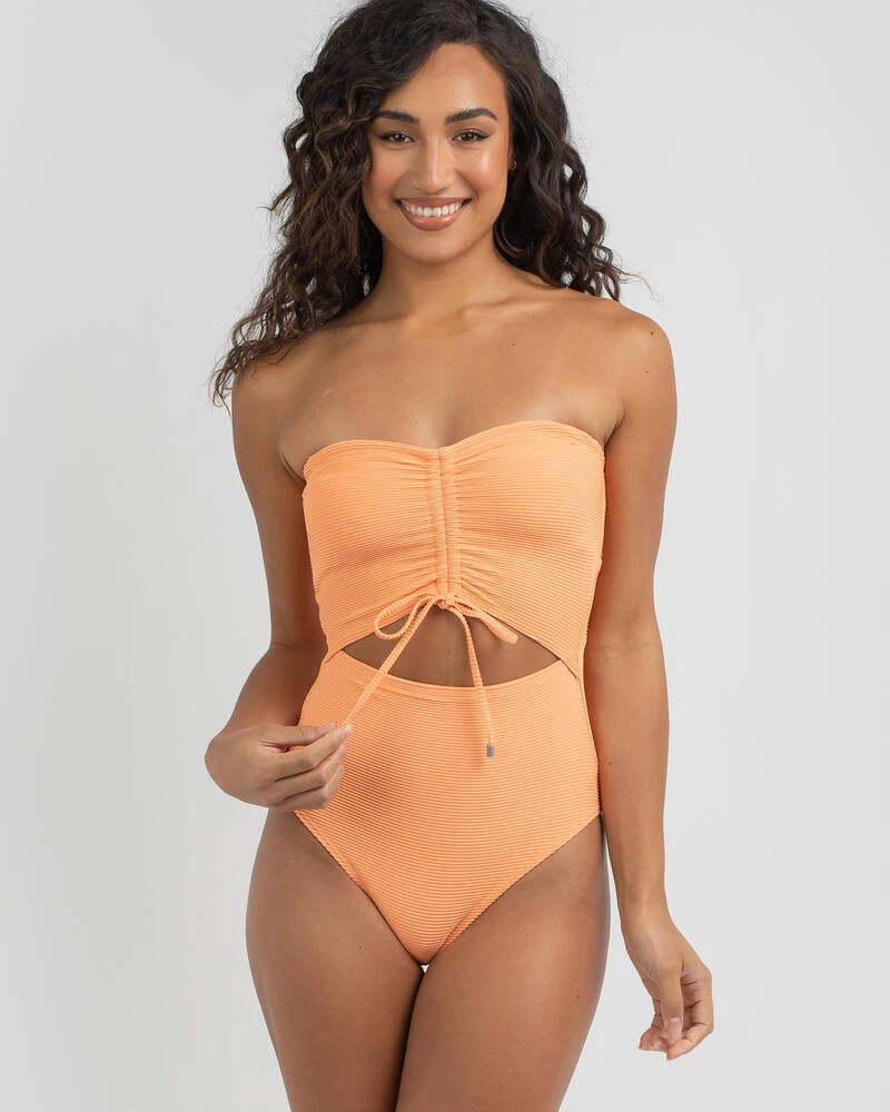 Hot Sale 👏 Billabong Tanlines Bandeau One Piece 🩱 Swimsuit Tangerine ✔️ 3 Hot Sale 👏 Billabong Tanlines Bandeau One Piece 🩱 Swimsuit Tangerine ✔️ - Image 3