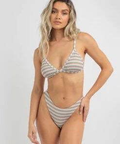 Cheap ๐ Billabong Sunday Stripe Ivy Triangle ๐ Bikini Top Multi ๐ฅ