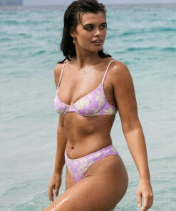 Cheap ๐ Billabong Firefly Demi Bralette ๐ Bikini Top Violet ๐