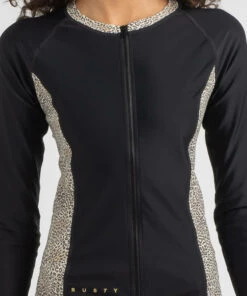 Cheapest ⭐ Rusty Cleo Full Zip Long Sleeve Rash Vest Black 👍 -Hot Sale Citybeach Store 20326967 01 RT XL