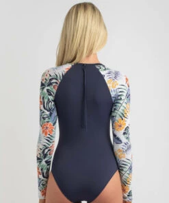 Promo ⭐ Roxy PT Beach Classics Long Sleeve Surfsuit Bright White Soul Flower 👍 -Hot Sale Citybeach Store 20327362 01 LT XL