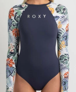 Promo ⭐ Roxy PT Beach Classics Long Sleeve Surfsuit Bright White Soul Flower 👍 -Hot Sale Citybeach Store 20327362 01 RT XL