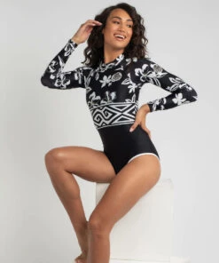 Best reviews of 🔔 Rip Curl Tiki Tide Long Sleeve UV Surfsuit White/black 💯