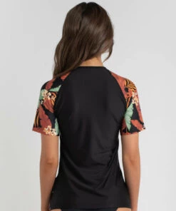 Deals 🎁 Rip Curl Namotu Short Sleeve Rash Vest Black ⭐ -Hot Sale Citybeach Store 20327473 01 LT XL