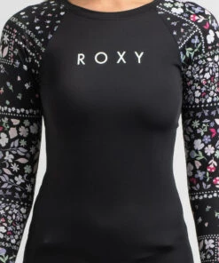 Best reviews of ⌛ Roxy Roxy Fitness Long Sleeve Rash Vest Anthracite Flower Line Patchwo 🎉 -Hot Sale Citybeach Store 20327616 02 RT XL