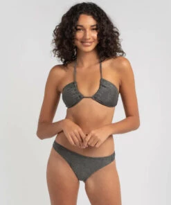 Budget 😉 Kaiami Nova Sparkle Triangle 👙 Bikini Top Gunmetal Sparkle 😍