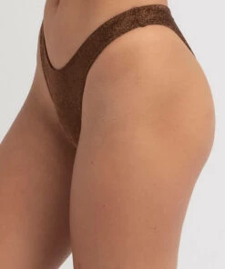 Flash Sale 🌟 Kaiami Nova Sparkle High Cut 👙 Bikini Bottom Chocolate Sparkle 🎁 -Hot Sale Citybeach Store 20327739 02 RT XL