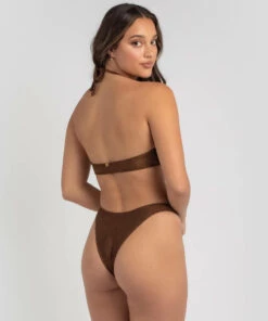 Flash Sale 🌟 Kaiami Nova Sparkle High Cut 👙 Bikini Bottom Chocolate Sparkle 🎁 -Hot Sale Citybeach Store 20327739 02 TP XL