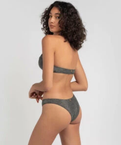 Wholesale ✨ Kaiami Nova Sparkle High Cut 👙 Bikini Bottom Gunmetal Sparkle 🎉