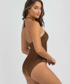 Budget 🎁 Kaiami Kristie One Piece 🩱 Swimsuit Chocolate Sparkle 👍 -Hot Sale Citybeach Store 20327744 02 LT XL