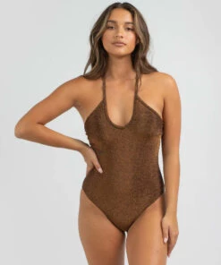 Budget 🎁 Kaiami Kristie One Piece 🩱 Swimsuit Chocolate Sparkle 👍 -Hot Sale Citybeach Store 20327744 02 RT XL
