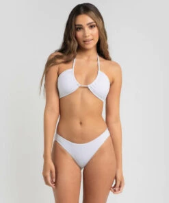 Brand new 🛒 Topanga Layla Ruch Cheeky 👙 Bikini Bottom White 😉 -Hot Sale Citybeach Store 20327920 01 LT XL