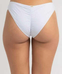 Brand new 🛒 Topanga Layla Ruch Cheeky 👙 Bikini Bottom White 😉 -Hot Sale Citybeach Store 20327920 01 TP XL