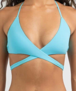 Discount 👍 Kaiami Claudia Wrap Bralette 👙 Bikini Top Pop Aqua 🥰 -Hot Sale Citybeach Store 20328785 01 RT XL