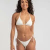 Buy 👏 Rhythm Isabella Slide Triangle 👙 Bikini Top White 🛒