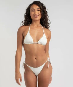 Buy 👏 Rhythm Isabella Slide Triangle 👙 Bikini Top White 🛒