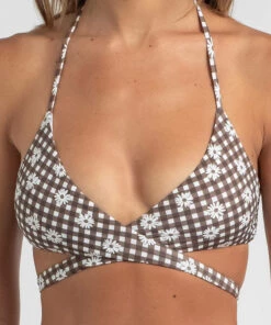 Budget 👍 Kaiami Betsy Wrap Bralette 👙 Bikini Top Chocolate ⭐ 7 Budget 👍 Kaiami Betsy Wrap Bralette 👙 Bikini Top Chocolate ⭐ -Hot Sale Citybeach Store 20328909 02 RT XL