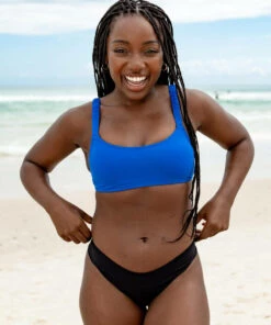 Coupon 😉 Topanga Mikki Bralette 👙 Bikini Top Electric Blue 👏