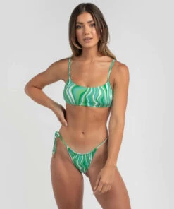 Cheap ❤️ Kaiami Dixie Bralette 👙 Bikini Top Green 🥰 -Hot Sale Citybeach Store 20330128 02 LT XL