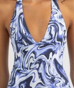 Outlet 🥰 Kaiami Pixie Halter One Piece 🩱 Swimsuit Ink/white 😍 -Hot Sale Citybeach Store 20330175 01 RT XL