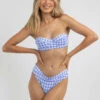 Budget ⭐ Rip Curl ☀️ Summer Vacay Balconette 👙 Bikini Top Blue 🥰