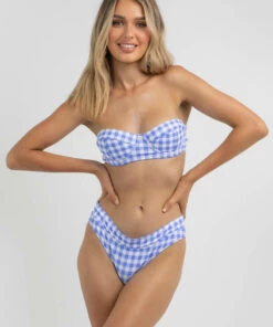 Budget ⭐ Rip Curl ☀️ Summer Vacay Balconette 👙 Bikini Top Blue 🥰
