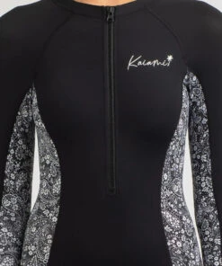 New 💯 Kaiami Camille Long Sleeve Surfsuit Black 🎁 -Hot Sale Citybeach Store 20330293 01 RT XL