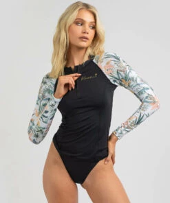 Cheap 😉 Kaiami Abacos Long Sleeve Rash Vest Black 😍