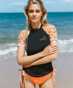 Brand new 😀 Topanga Thursday Short Sleeve Rash Vest Black ✨