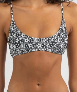 Best Sale ⭐ Topanga Darla Bralette 👙 Bikini Top White/black 🔥 -Hot Sale Citybeach Store 20330325 01 RT XL