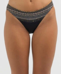 Brand new 🧨 Kaiami Cleo Jewel Classic 👙 Bikini Bottom Black 💯 -Hot Sale Citybeach Store 20330342 01 RT XL