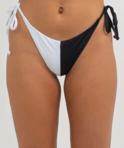 Outlet 🔔 Kaiami Kali Tie Side 👙 Bikini Bottom Wht/blk 🎁 -Hot Sale Citybeach Store 20331038 01 RT XL