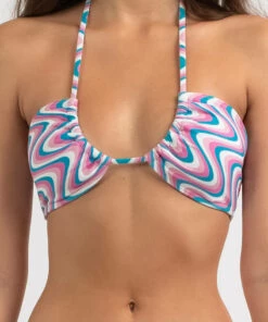 Coupon 😀 Topanga Skye Triangle 👙 Bikini Top Pnk/blu/wht ⌛ -Hot Sale Citybeach Store 20333573 01 RT XL