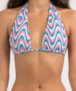 Coupon 😀 Topanga Skye Triangle 👙 Bikini Top Pnk/blu/wht ⌛ -Hot Sale Citybeach Store 20333573 01 TP XL