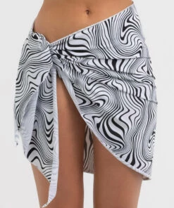 Outlet 🤩 Kaiami Bondi Tie Salem Sarong Wht/blk 😀 -Hot Sale Citybeach Store 20333612 01 RT XL