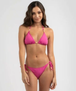 Best deal 🧨 Topanga Benny Beaded Triangle 👙 Bikini Top Raspberry 🛒