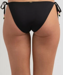 Brand new 👍 Topanga Benny Beaded Classic 👙 Bikini Bottom Black ✨ -Hot Sale Citybeach Store 20335419 01 LT XL