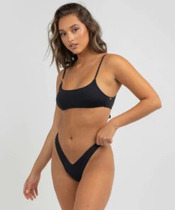 Deals 😍 Kaiami Romy Bralette 👙 Bikini Top Black 🌟 -Hot Sale Citybeach Store 20335607 01 TP XL