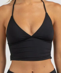 Hot Sale 🔔 Topanga Laney Long Line Triangle 👙 Bikini Top Black 🔥 -Hot Sale Citybeach Store 20335621 01 RT XL