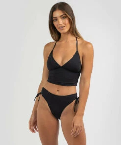 Best Sale 😀 Topanga Laney Ruch Side 👙 Bikini Bottom Black 🔥 -Hot Sale Citybeach Store 20335628 01 TP XL