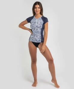 Outlet 🧨 Roxy Sunset Boogie Cap Sleeve Rash Vest Bright White Paisley Party 🧨 -Hot Sale Citybeach Store 20335793 01 LT XL