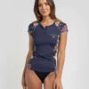 Cheapest 🔔 Roxy Sunset Boogie Cap Sleeve Rash Vest Mood Indigo Sunset Boogie S ❤️
