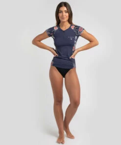 Cheapest 🔔 Roxy Sunset Boogie Cap Sleeve Rash Vest Mood Indigo Sunset Boogie S ❤️ -Hot Sale Citybeach Store 20335793 02 LT XL
