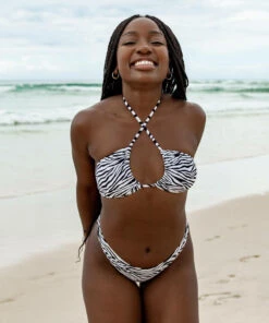 Buy 🥰 Kaiami Zane Sliding Triangle 👙 Bikini Top White/black 🥰